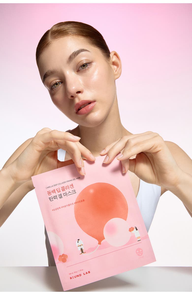 ROUND LAB Camellia Deep Collagen Firming Gel Mask, Alternate, color, 