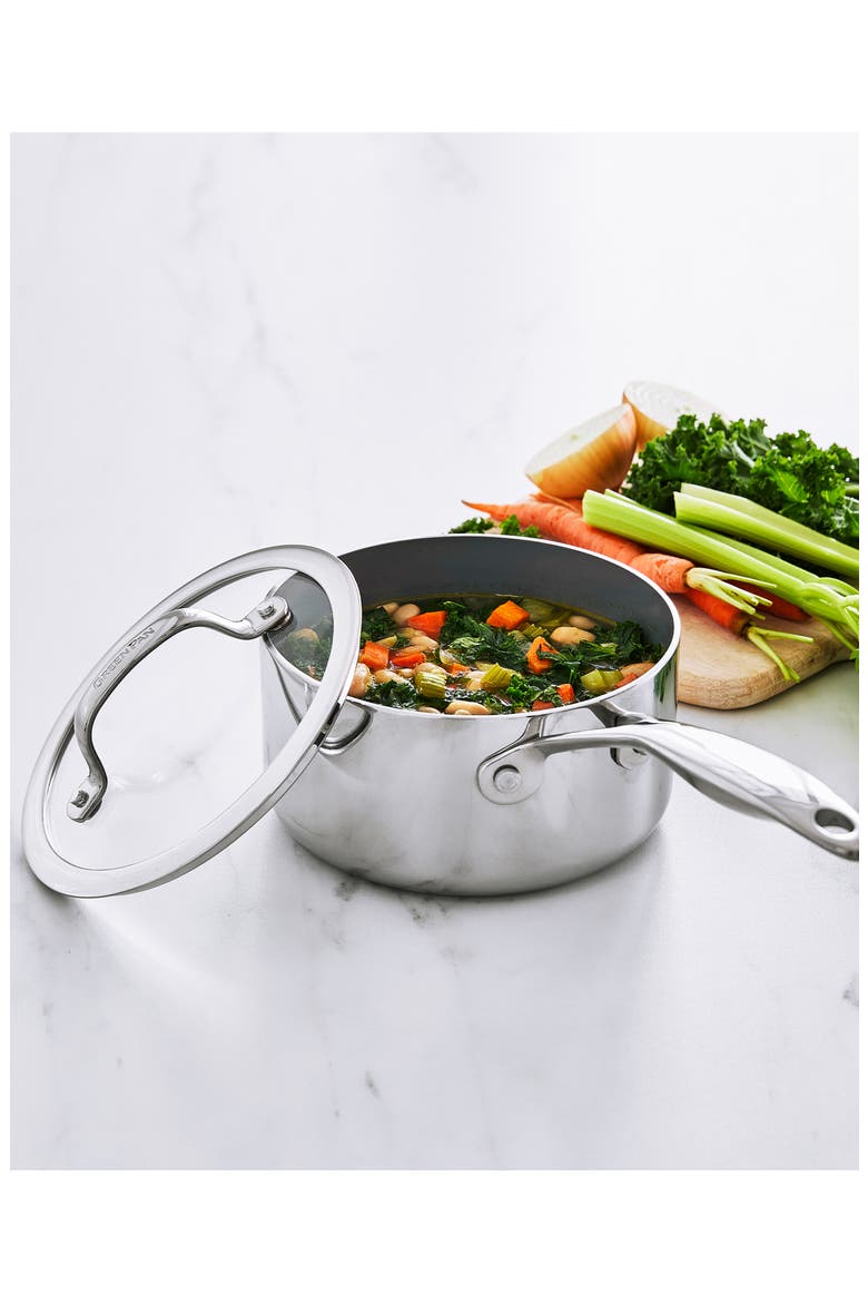 Valencia Pro 1.5-Quart Stainless Steel Saucepan with Lid, Alternate, color, STAINLESS STEEL