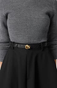 Bottega Veneta Andiamo Intrecciato Leather Belt