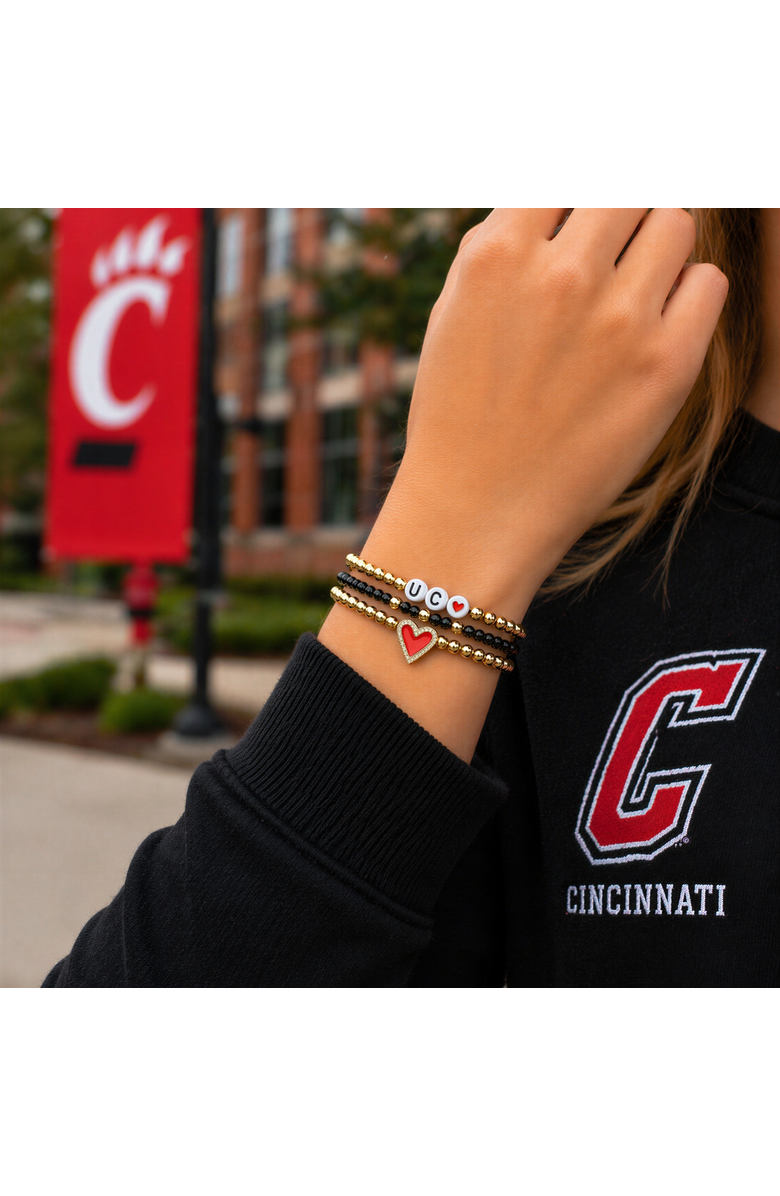 Color Shout Cincinatti Love My College Bracelet Stack, Alternate, color, 