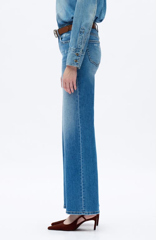Bayeas Low Rise Wide Leg Jeans In Blue