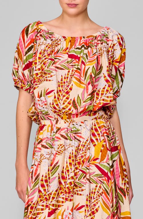 Melloday Convertible Off-the-shoulder Bubble Top In Pink