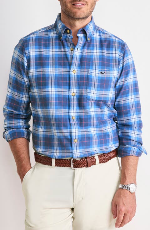 Muskeget Plaid Cotton Flannel Button-Down Shirt