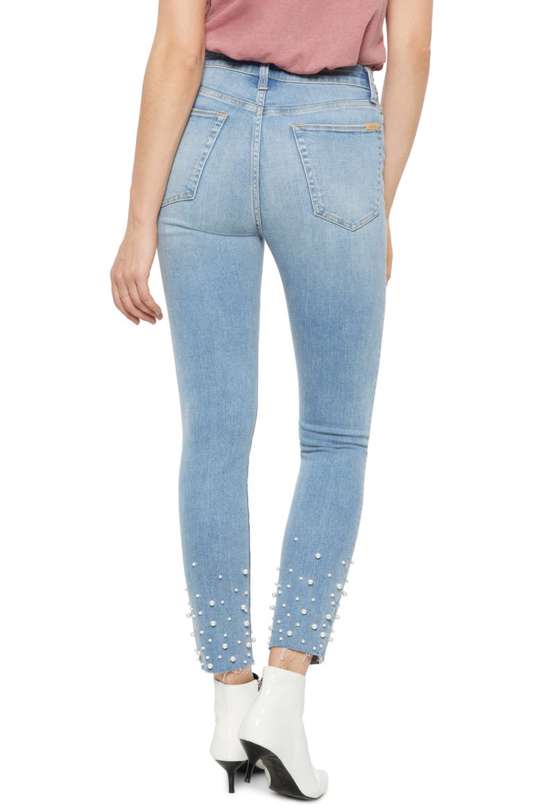Flawless - Charlie Pearl Hem Ankle Skinny Jeans, Alternate, color, SISELY