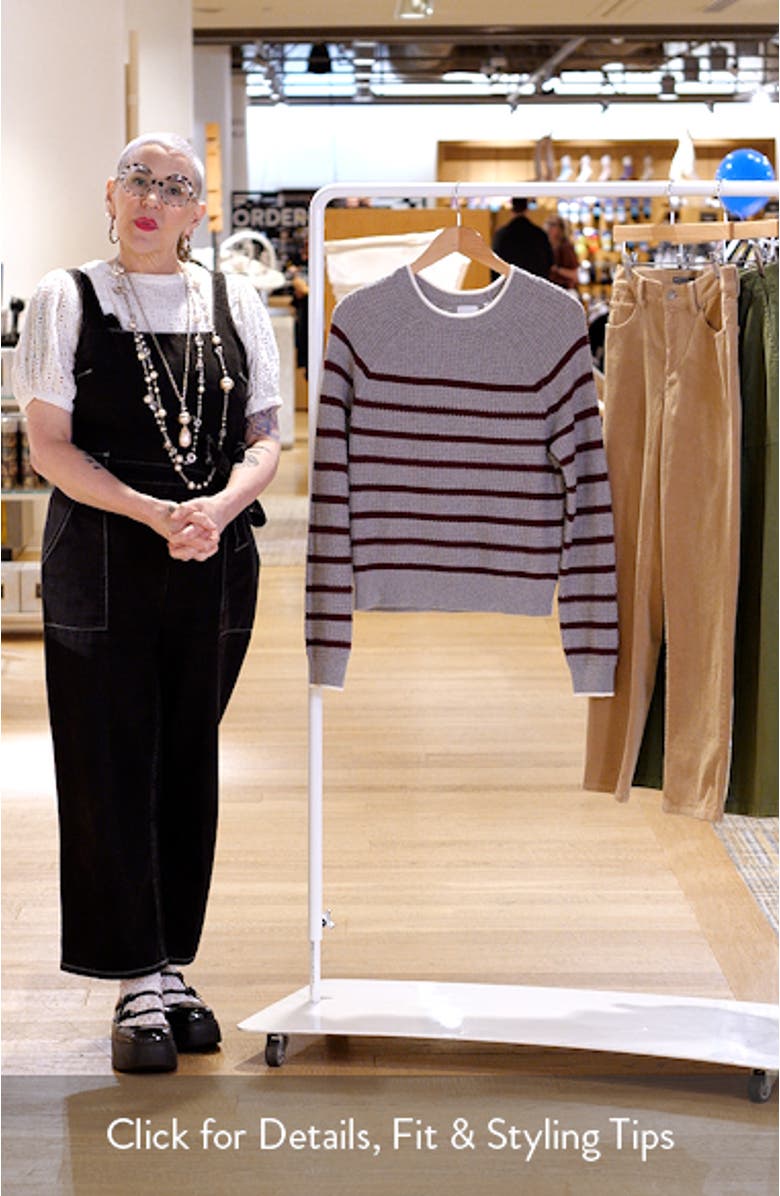 Brooks Stripe Cotton Pullover Sweater, sales video thumbnail