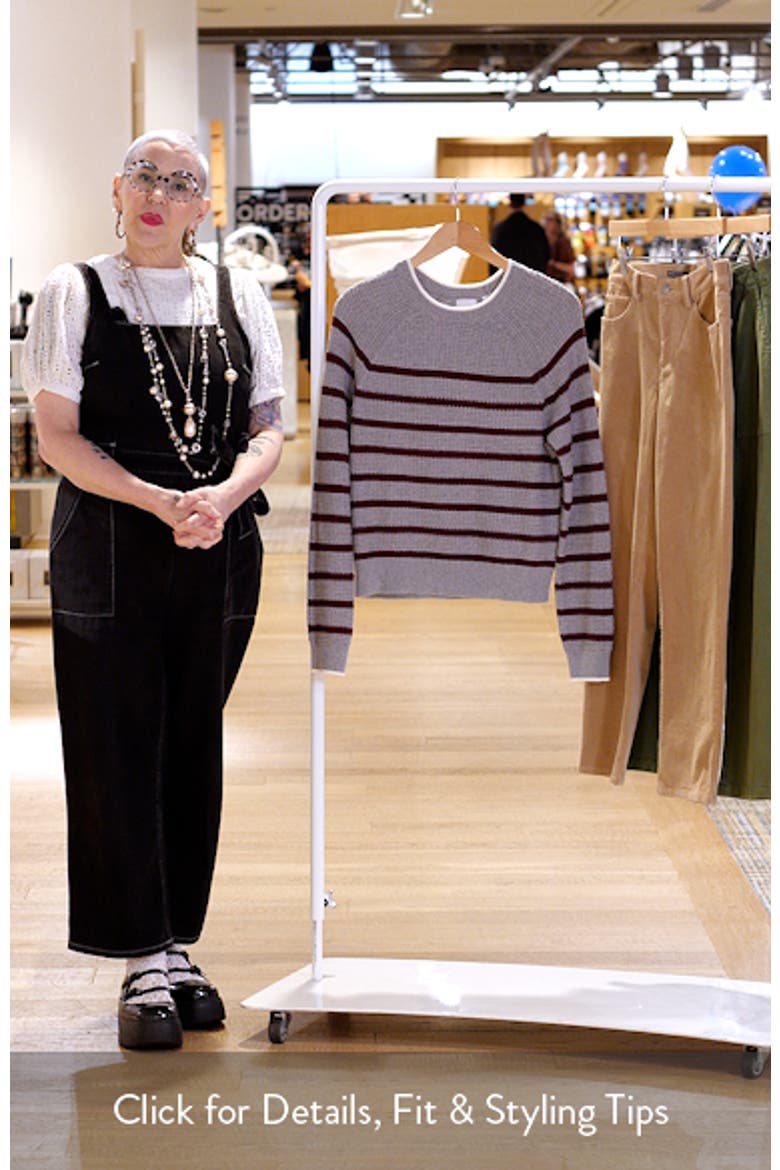 Brooks Stripe Cotton Pullover Sweater video