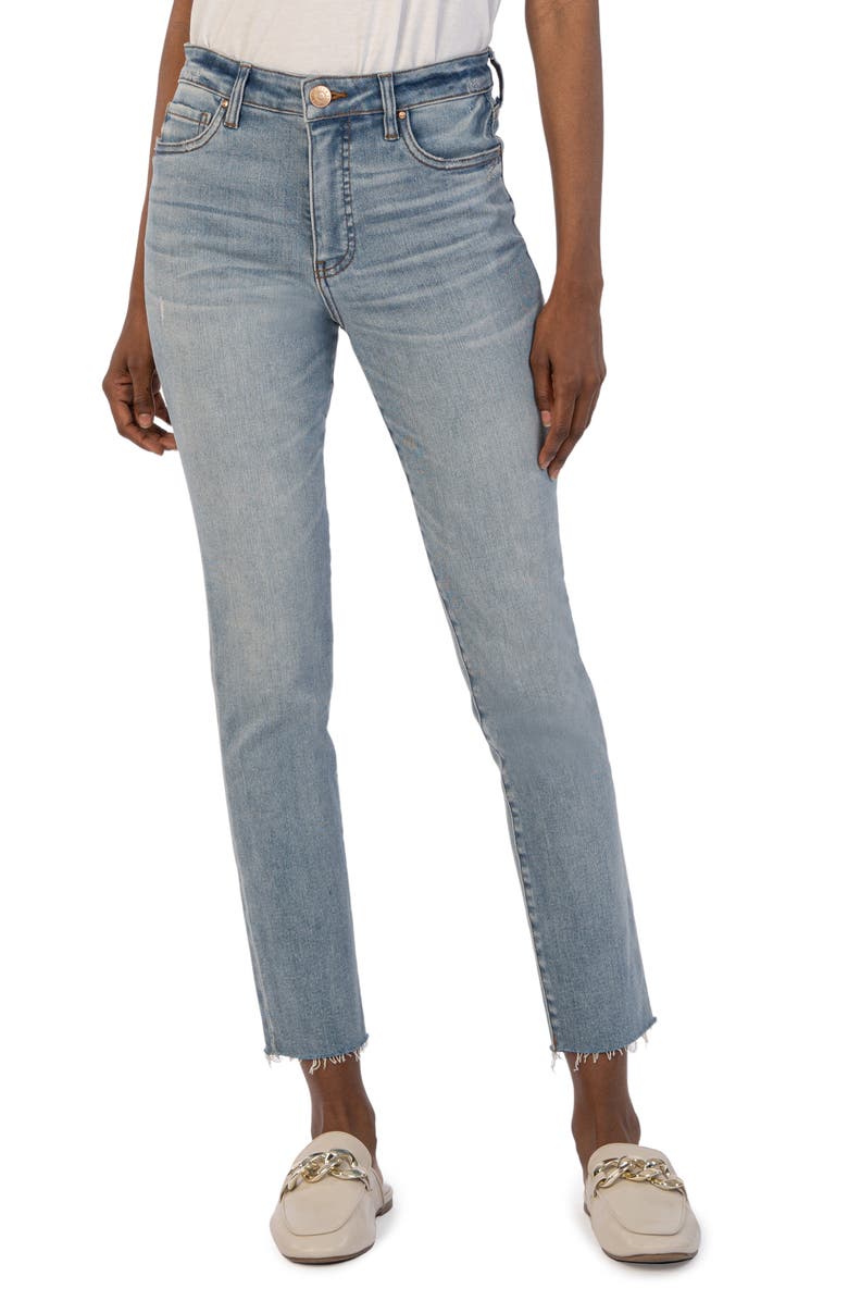 KUT from the Kloth Reese Fab Ab High Waist Ankle Straight Leg Jeans, Main, color,