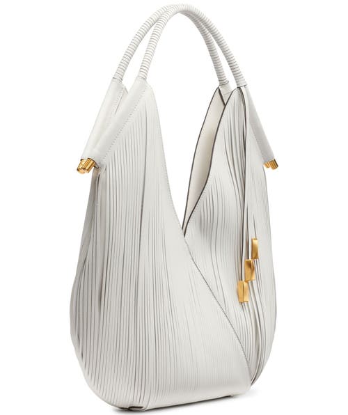 Donna Karan New York Baldwin Large Lasercut Shoulder Bag In Brilliant White