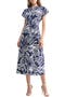 Cap Sleeve Fit and Flare Midi Dress