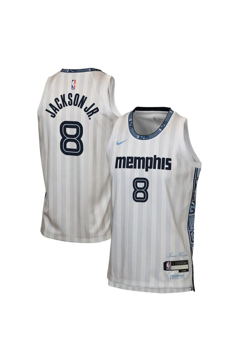 Youth Nike Jaren Jackson Jr. White Memphis Grizzlies 2025/26 City Edition Swingman Jersey, Main, color, White