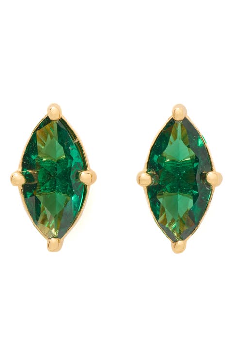 marquise cut solitaire stud earrings