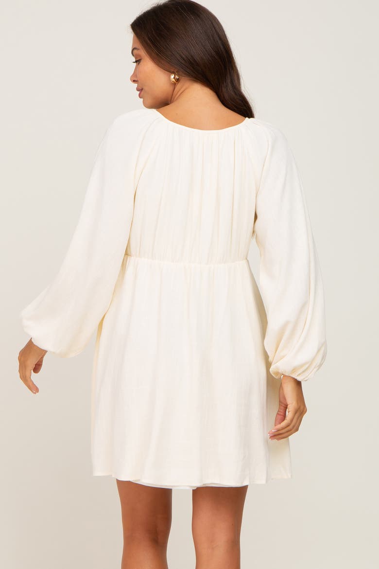 Crochet Lace Button Front Dress, Alternate, color, Beige