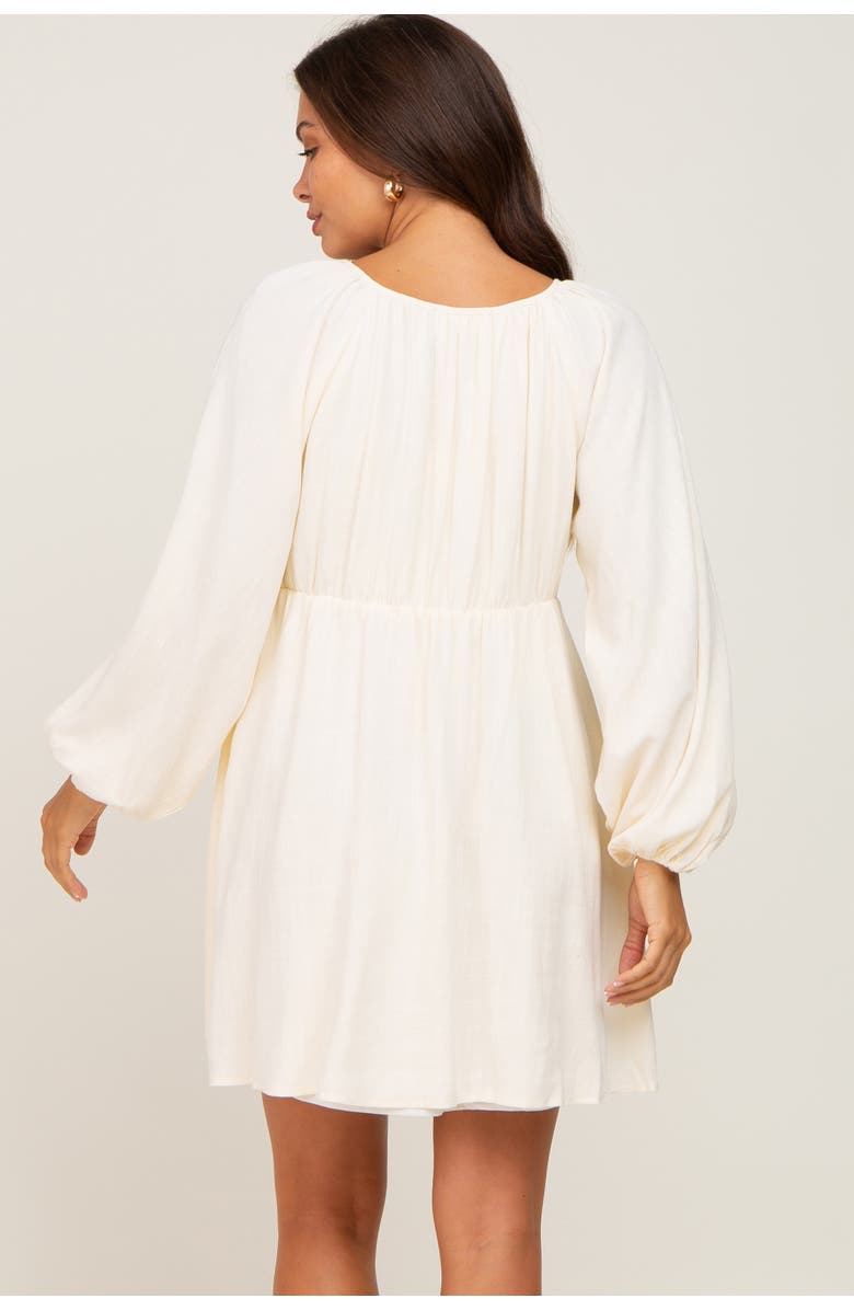 PinkBlush Crochet Lace Button Front Dress, Alternate, color, Beige