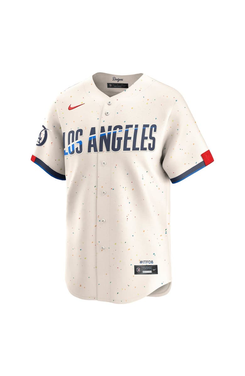 Nike Men's Nike Cream Los Angeles Dodgers City Connect Limited Jersey, Alternate, color,