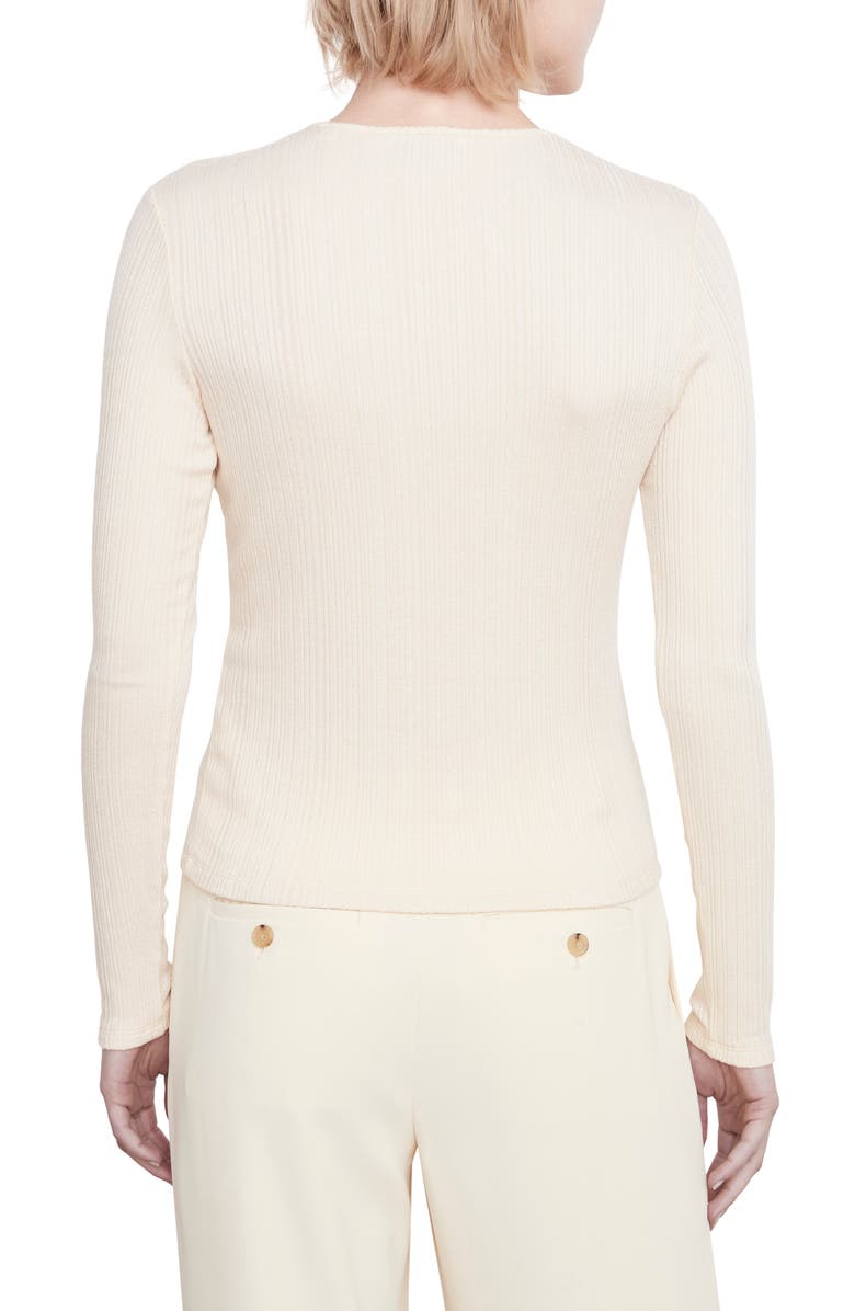 Vince V-Neck Rib Henley Top, Alternate, color, Birch