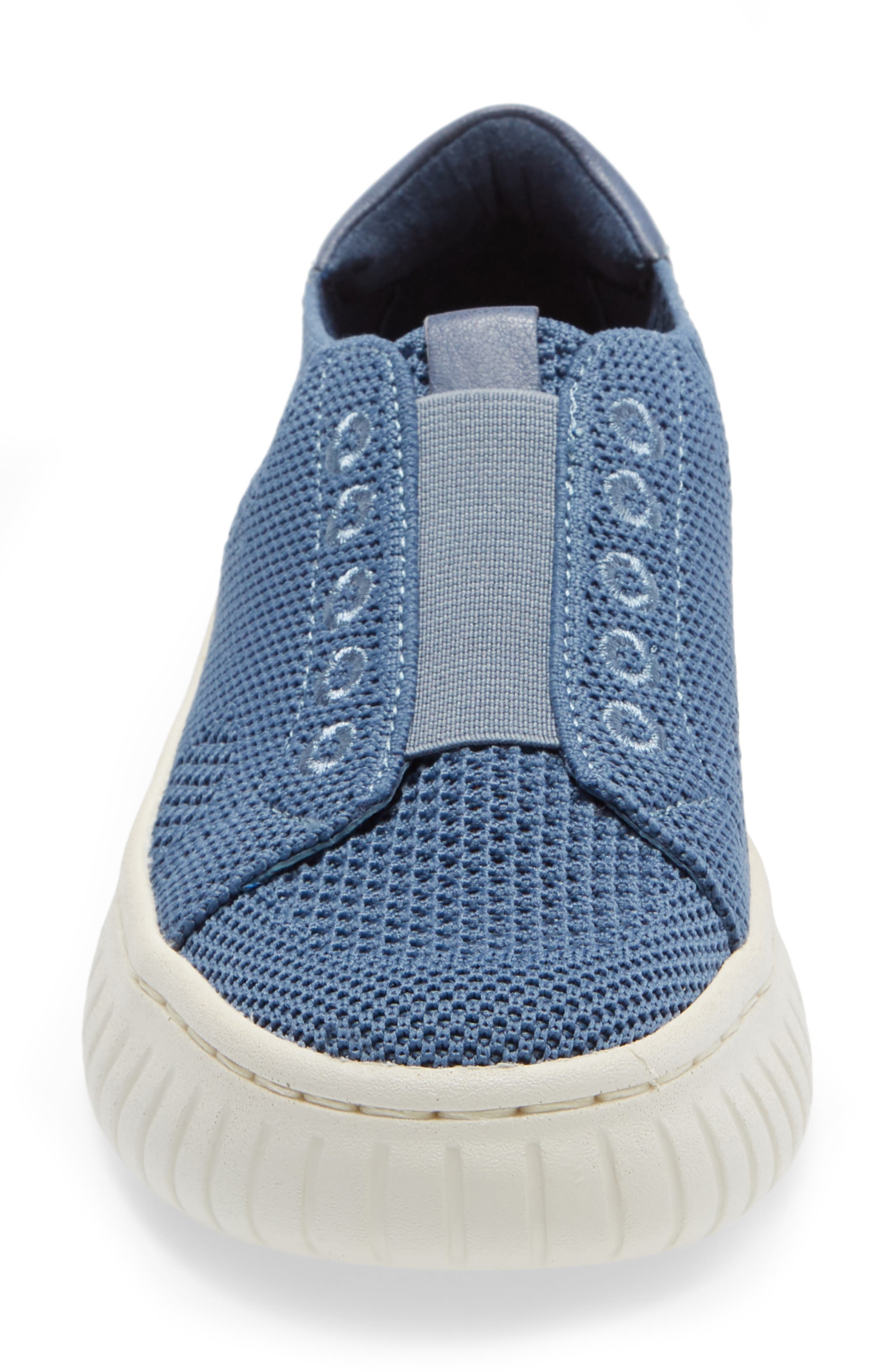 Payton Knit Platform Slip-On Sneaker, Alternate, color, DENIM KNIT FABRIC