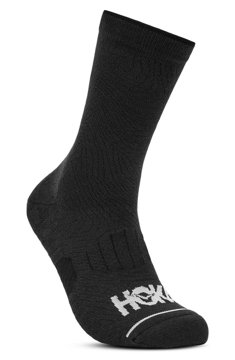 HOKA Run 3-Pack Crew Socks, Alternate, color, Black / Black / Black