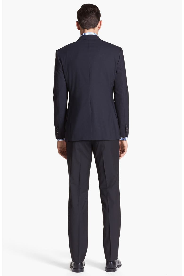 Wrinkle Free Stretch Wool Travel Suit, Alternate, color, BLACK