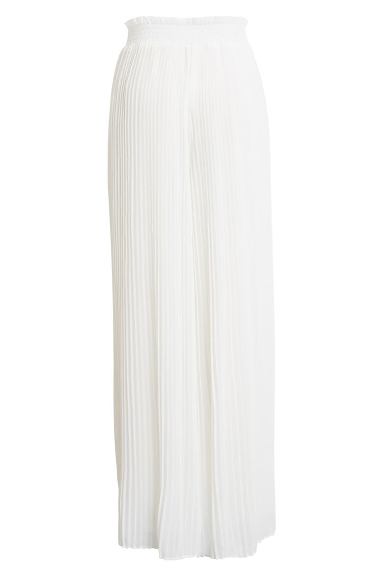 Pleated Wide Leg Pants, Alternate, color, WHITE