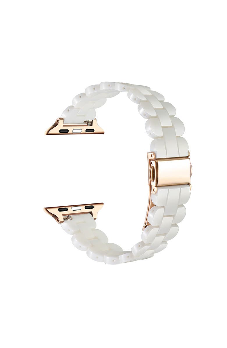 Posh Tech Elle Resin Link Band for Apple Watch, Alternate, color, White