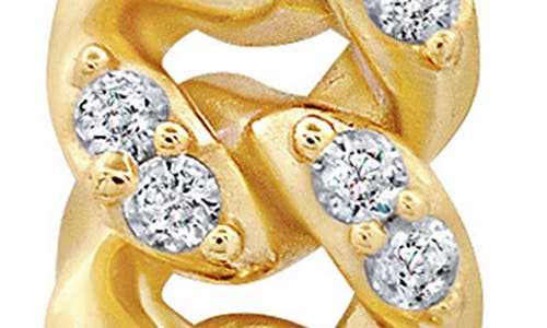 Crislu Cabana Cuban Link Hoop Earrings In Gold