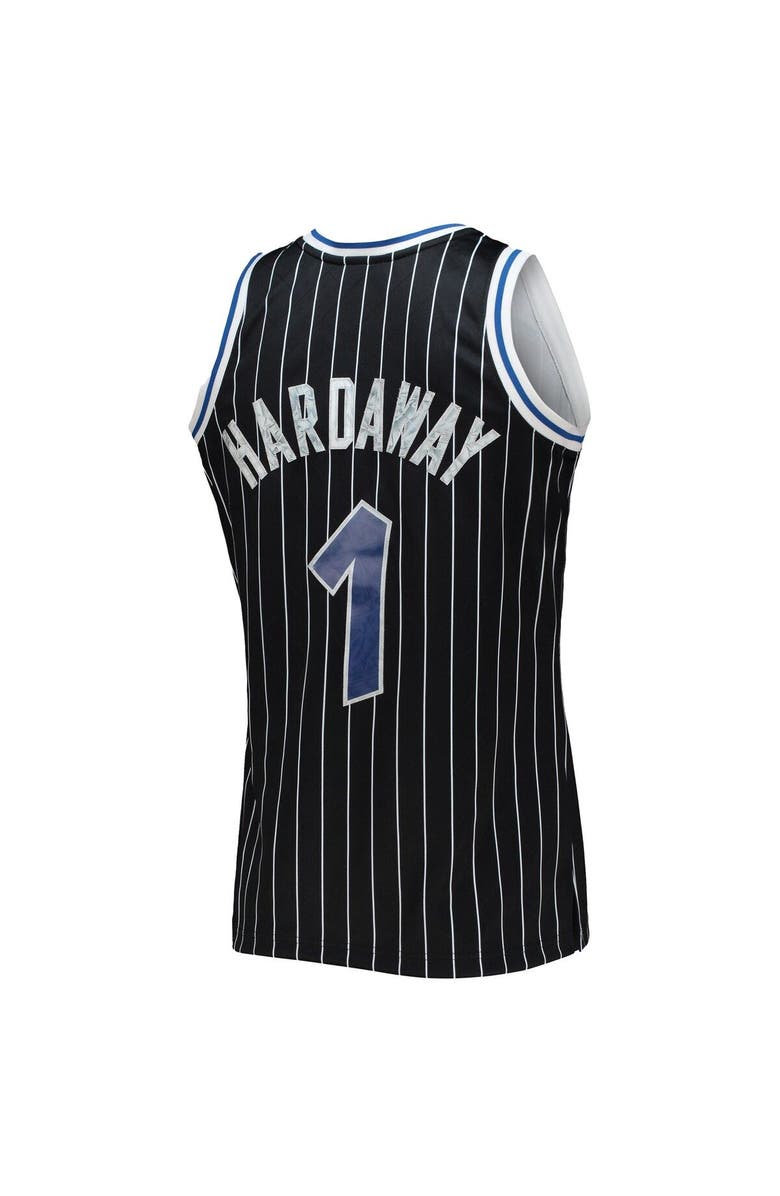 Mitchell & Ness Men's Mitchell & Ness Penny Hardaway Black Orlando Magic 1996/97 Hardwood Classics NBA 75th Anniversary Diamond Swingman Jersey, Alternate, color,