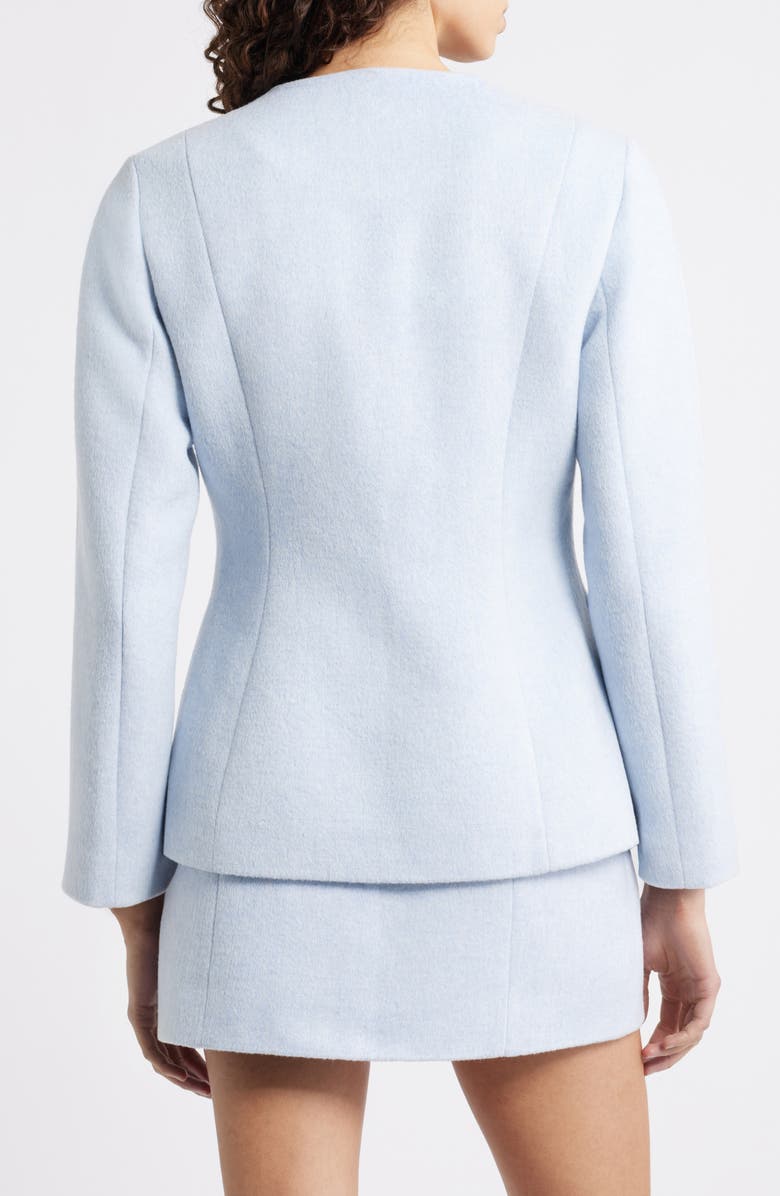 French Connection Boiled Wool Jacket, Alternate, color, Iceland Blue