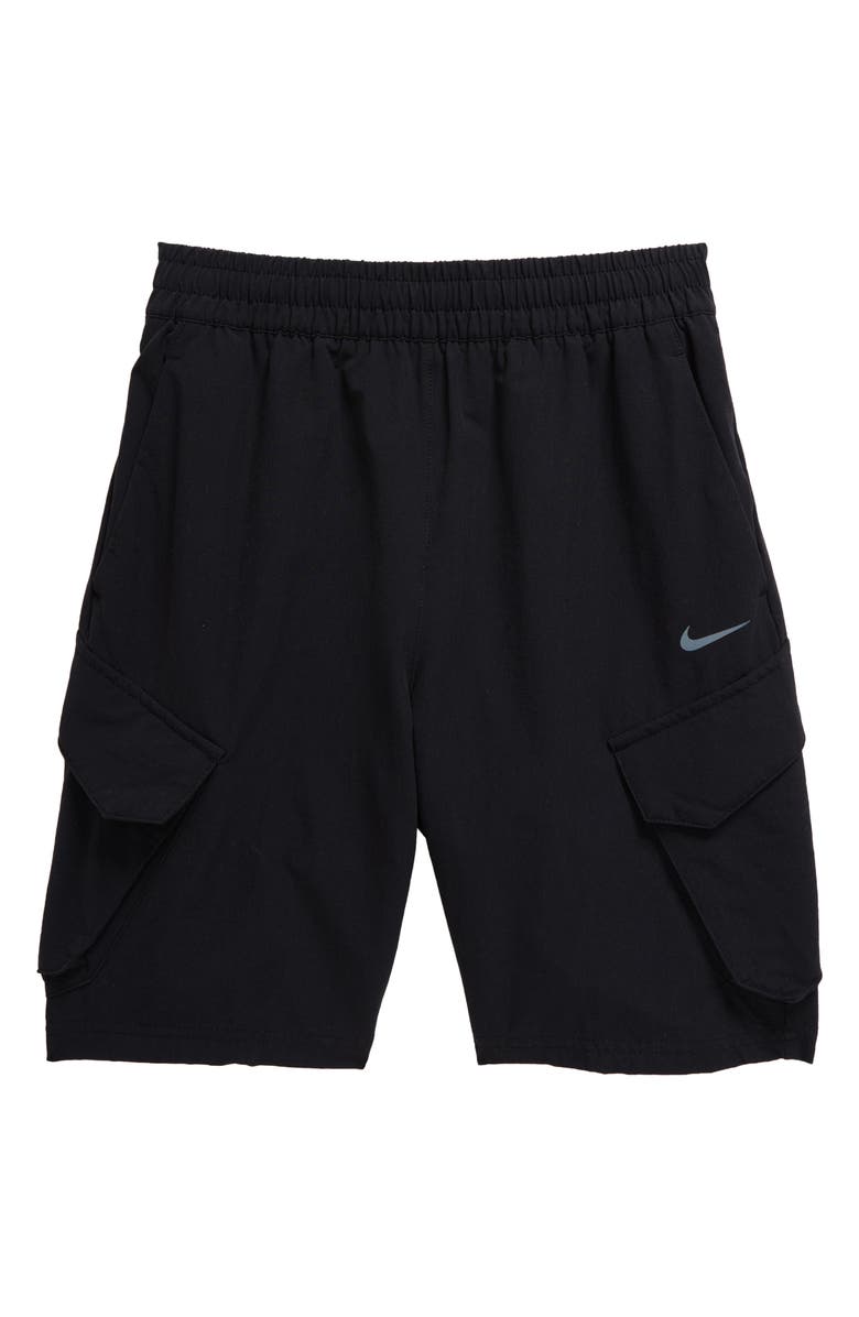 Nike Kids' Sportswear City Utility Cargo Shorts, Main, color, Black/ Black