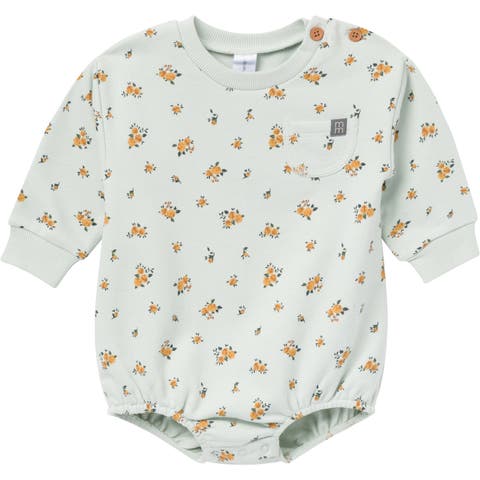 Long Sleeve Bubble Romper With Accent Pocket (baby)