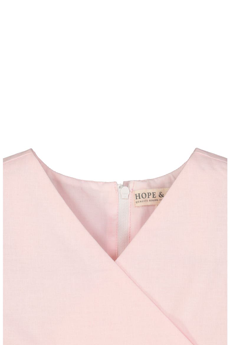 Girls' Tiered Wrap Dress, Kids, Alternate, color, Pale Pink Linen