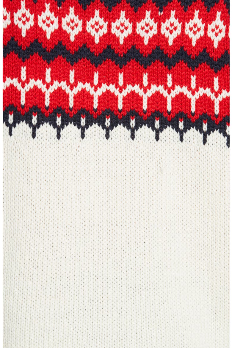 Bansha Fair Isle Merino Wool Sweater, Alternate, color, ECRU/ RED