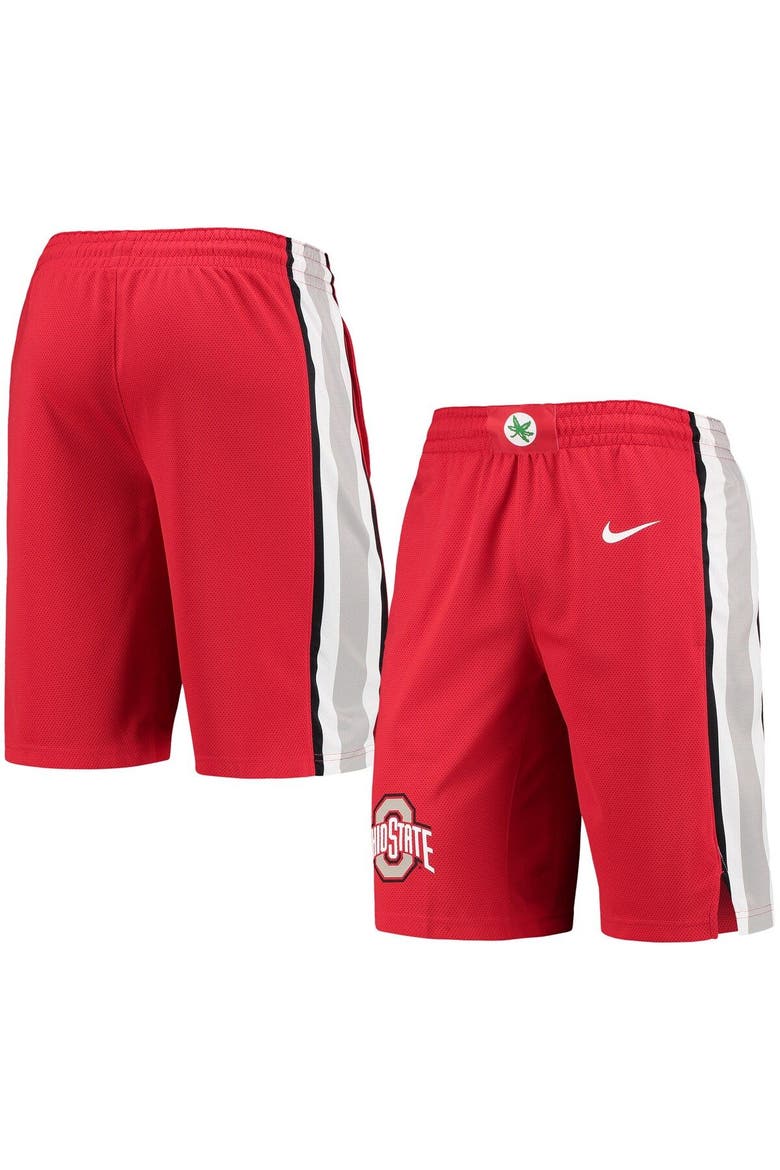 Men's Nike Scarlet Ohio State Buckeyes Replica Performance Basketball Shorts, Main, color, Scarlet