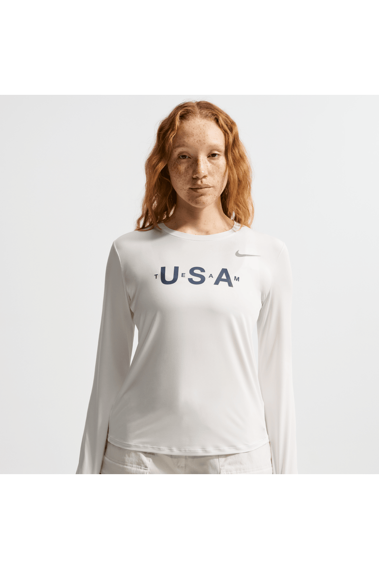 Women's Nike ACG  White Team USA Dri-FIT Primary Logo Long Sleeve T-Shirt, Alternate, color, White