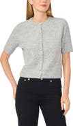 Halogen® Short Sleeve Rib Cardigan