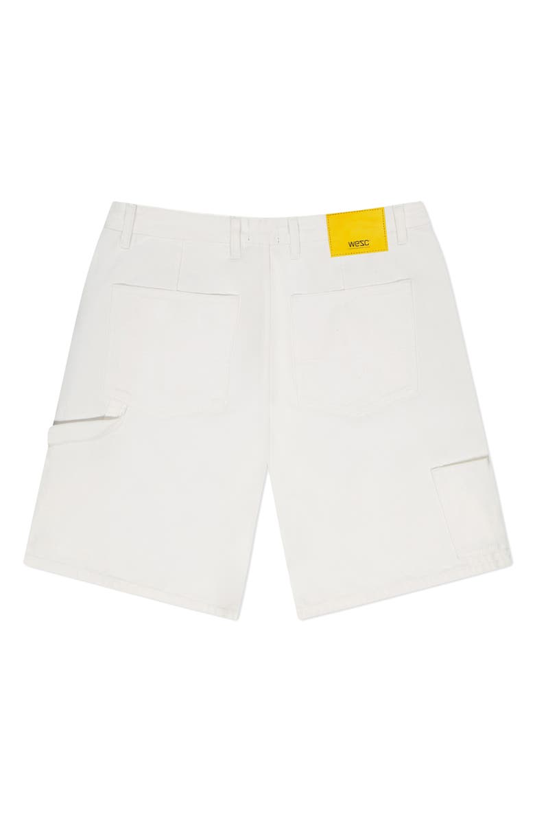WeSC Canvas Carpenter Shorts, Alternate, color, White