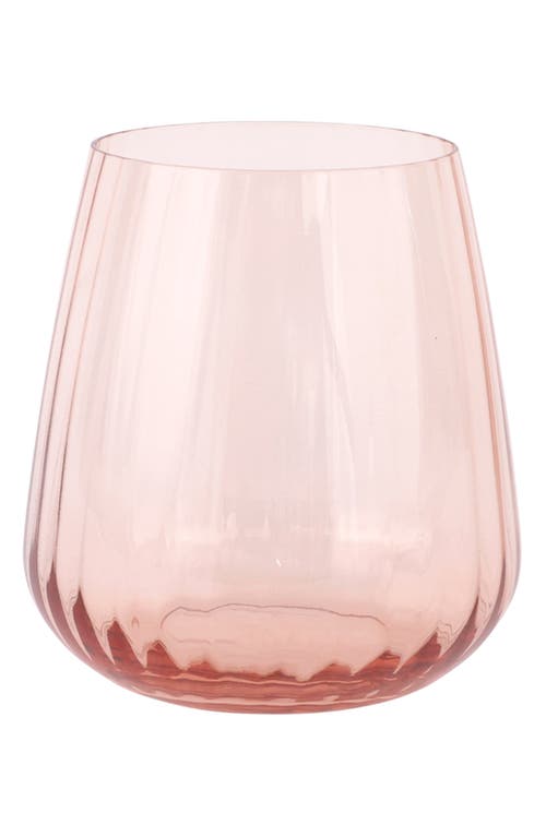 Vietri Francesca Double Old Fashioned Glass In Pink