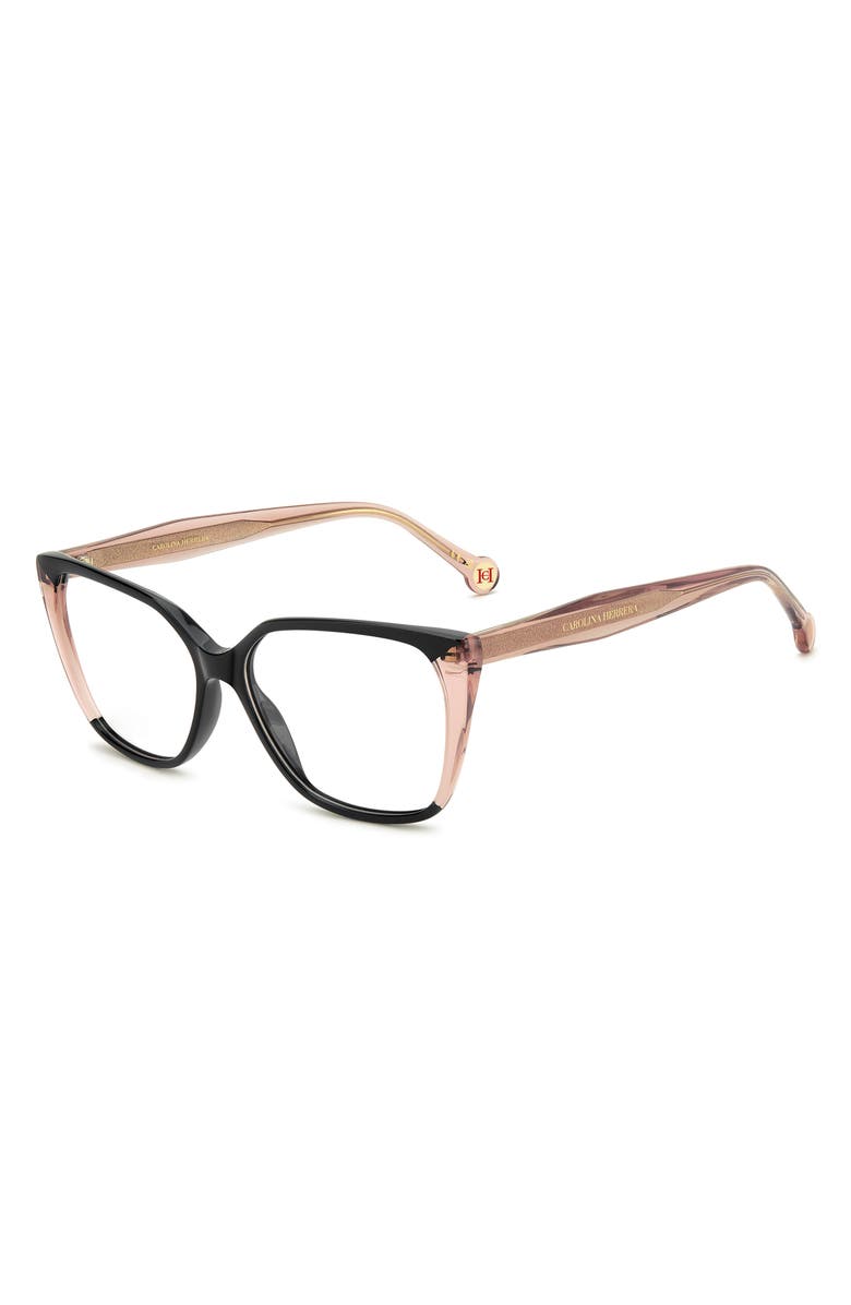 Carolina Herrera 55mm Cat Eye Optical Glasses, Alternate, color, 