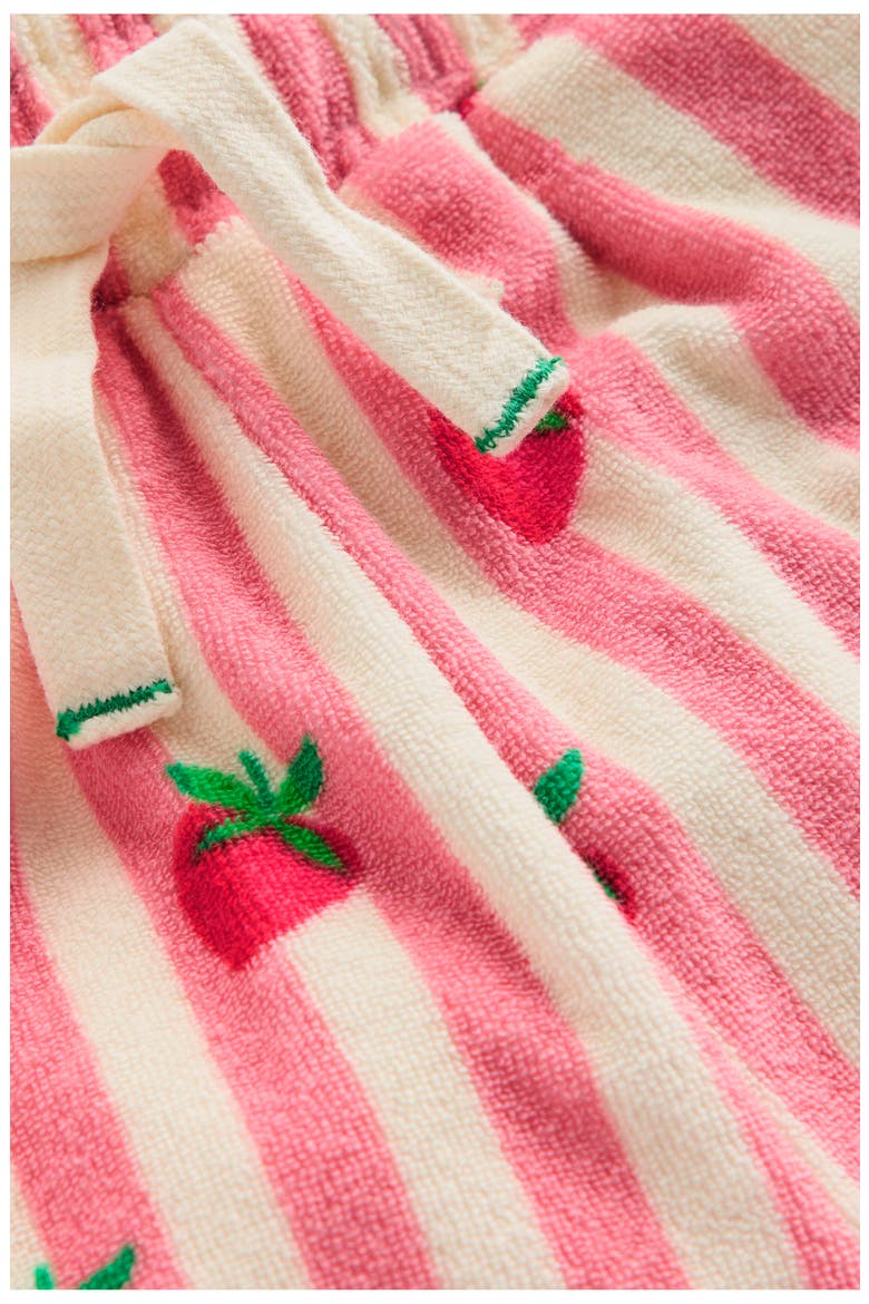 Kids' Cotton Blend Terry Ruffle Shorts, Alternate, color, STAWBERRY STRIPE