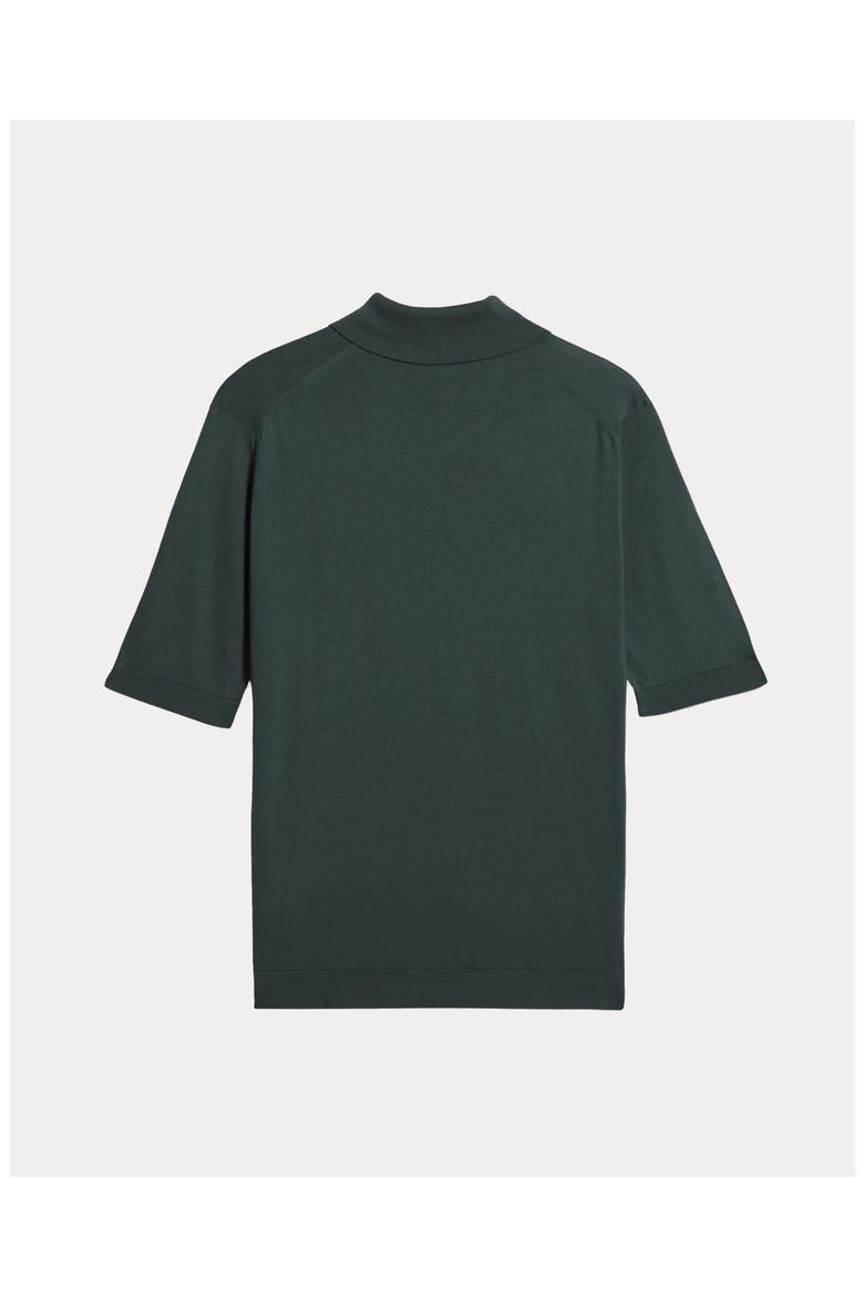 Isis Short Sleeve Knit Polo, Alternate, color, Forest Green