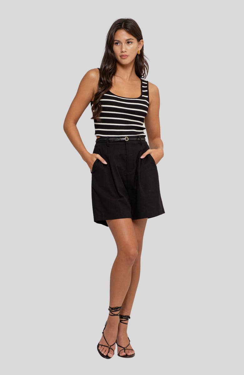 Blu Pepper Stripe Knit Tank, Alternate, color, Black