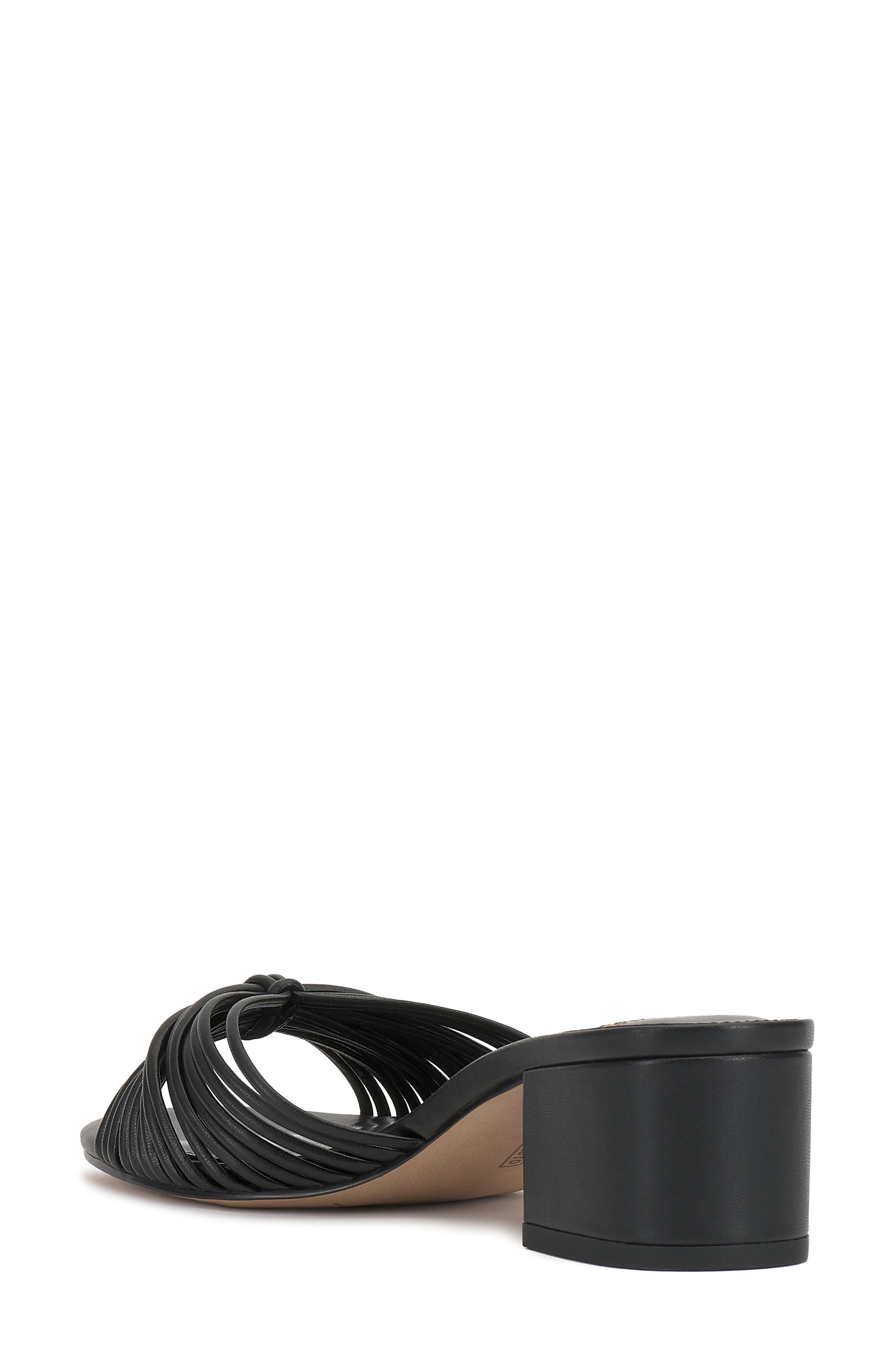 Vince Camuto Lendry Knotted Sandal, Alternate, color, Black Soft Nappa Silk