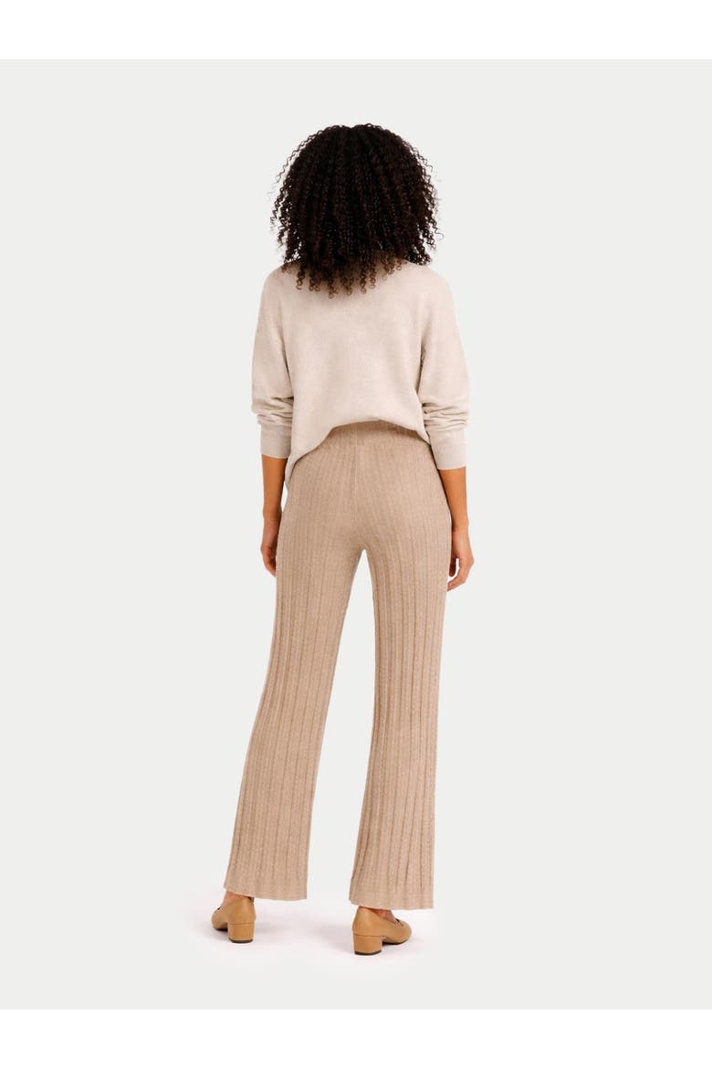 Textured Knit Cashmere Pants, Alternate, color, warm grey
