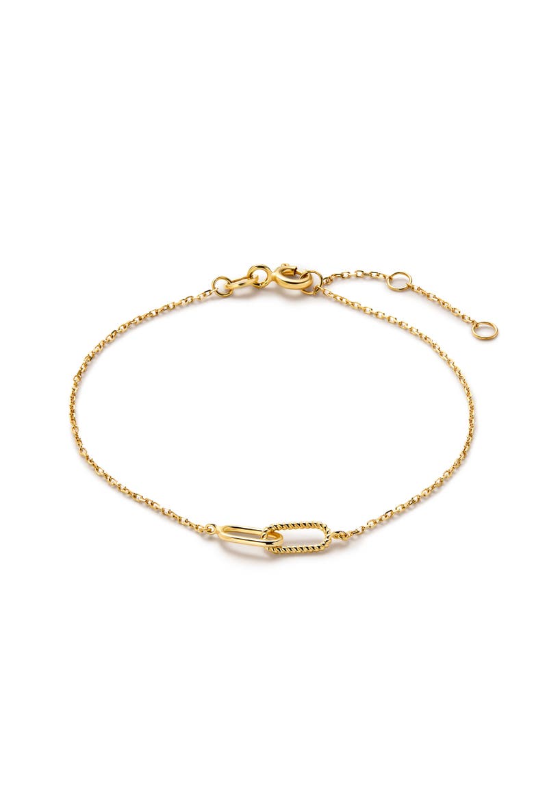 Gold Bracelet - Gold Twisted Link Bracelet, Main, color, Gold