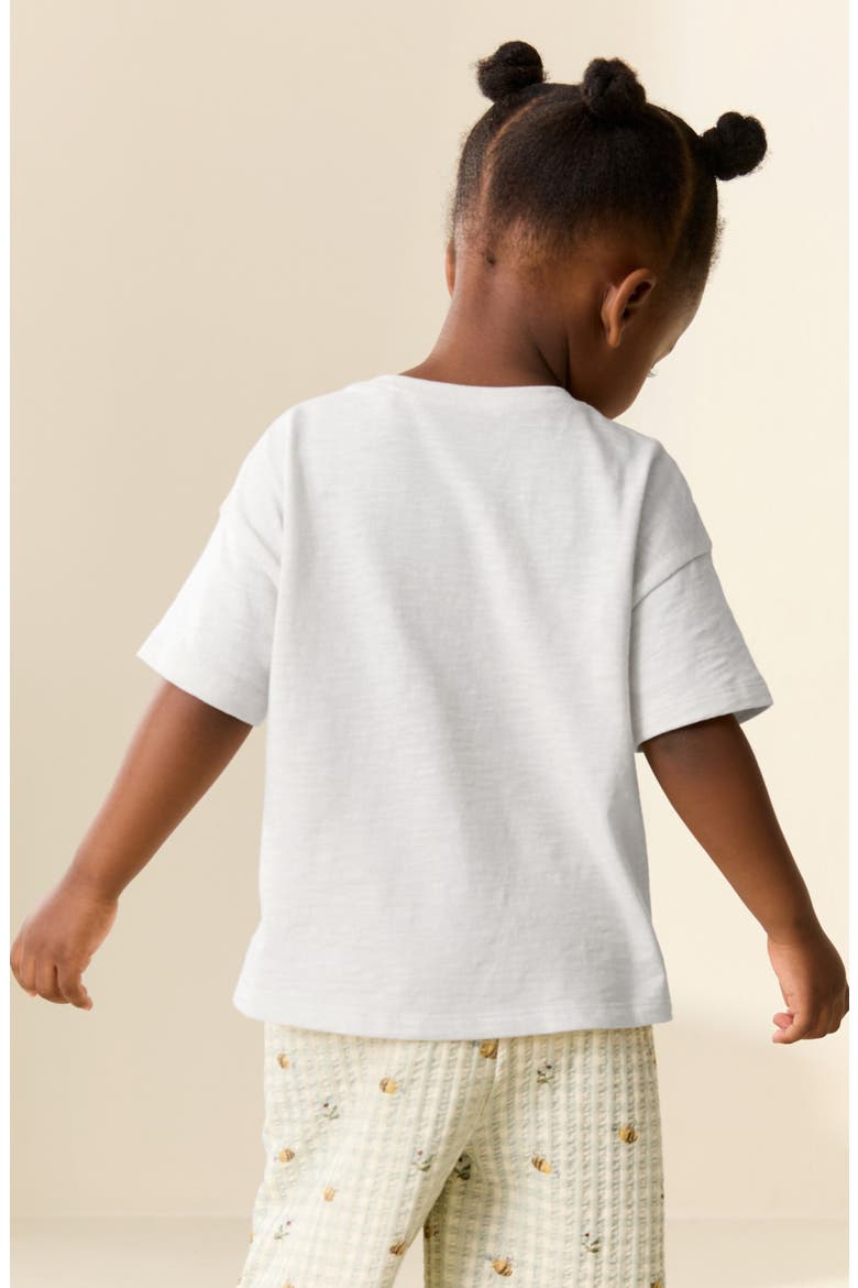Kids' Crochet Flower Heart T-Shirt, Alternate, color, NEUTRAL