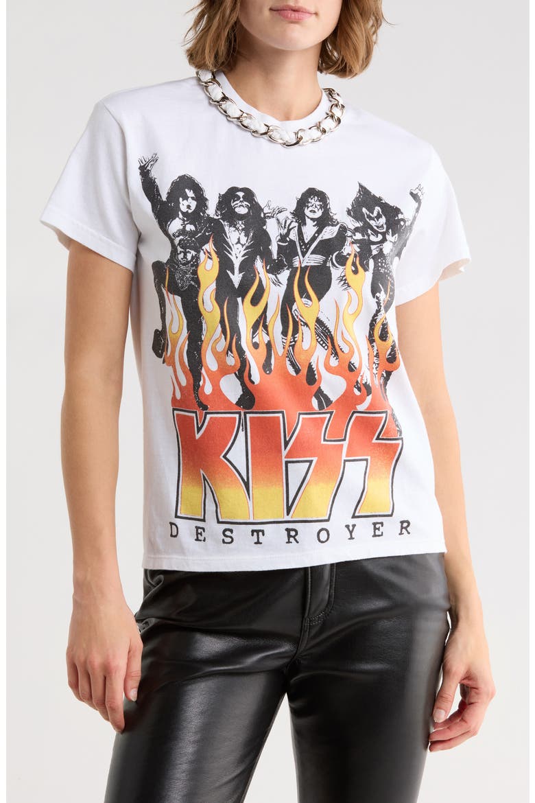 Miller Embellished Kiss Cotton Graphic T-Shirt, Main, color, KISS