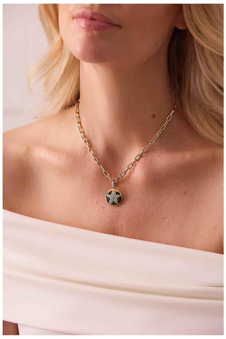Papua Diamond Sand Dollar Charm, Alternate, color, YELLOW GOLD