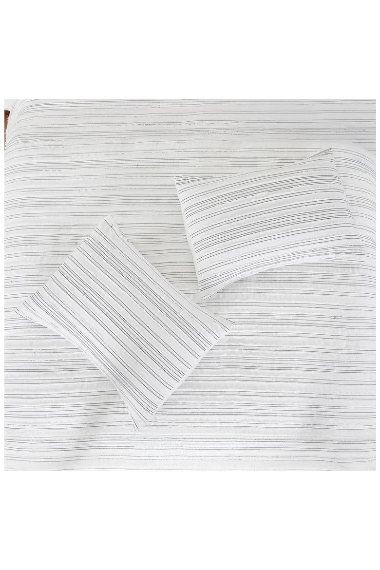 Dixie 5-Piece Comforter Set, Alternate, color, WHITE/ GRAPHITE STRIPES