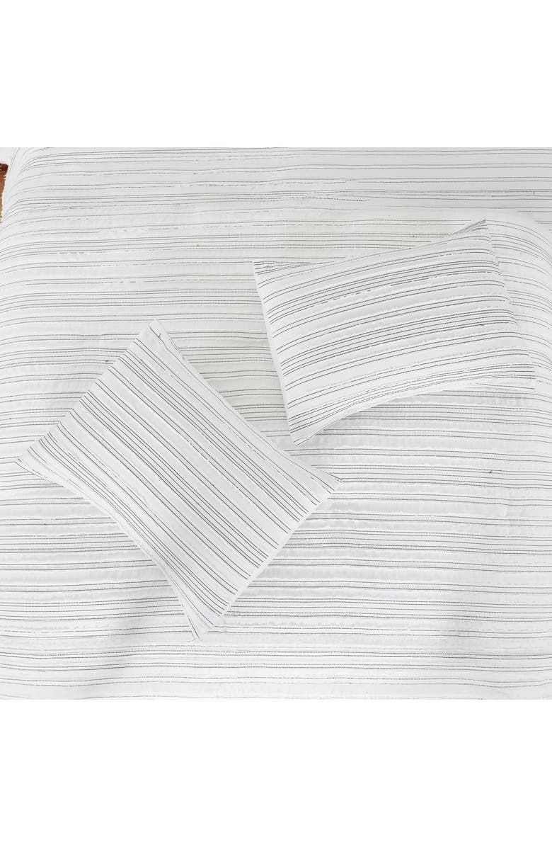 Modern Threads Dixie 5-Piece Comforter Set, Alternate, color, White/ Graphite Stripes