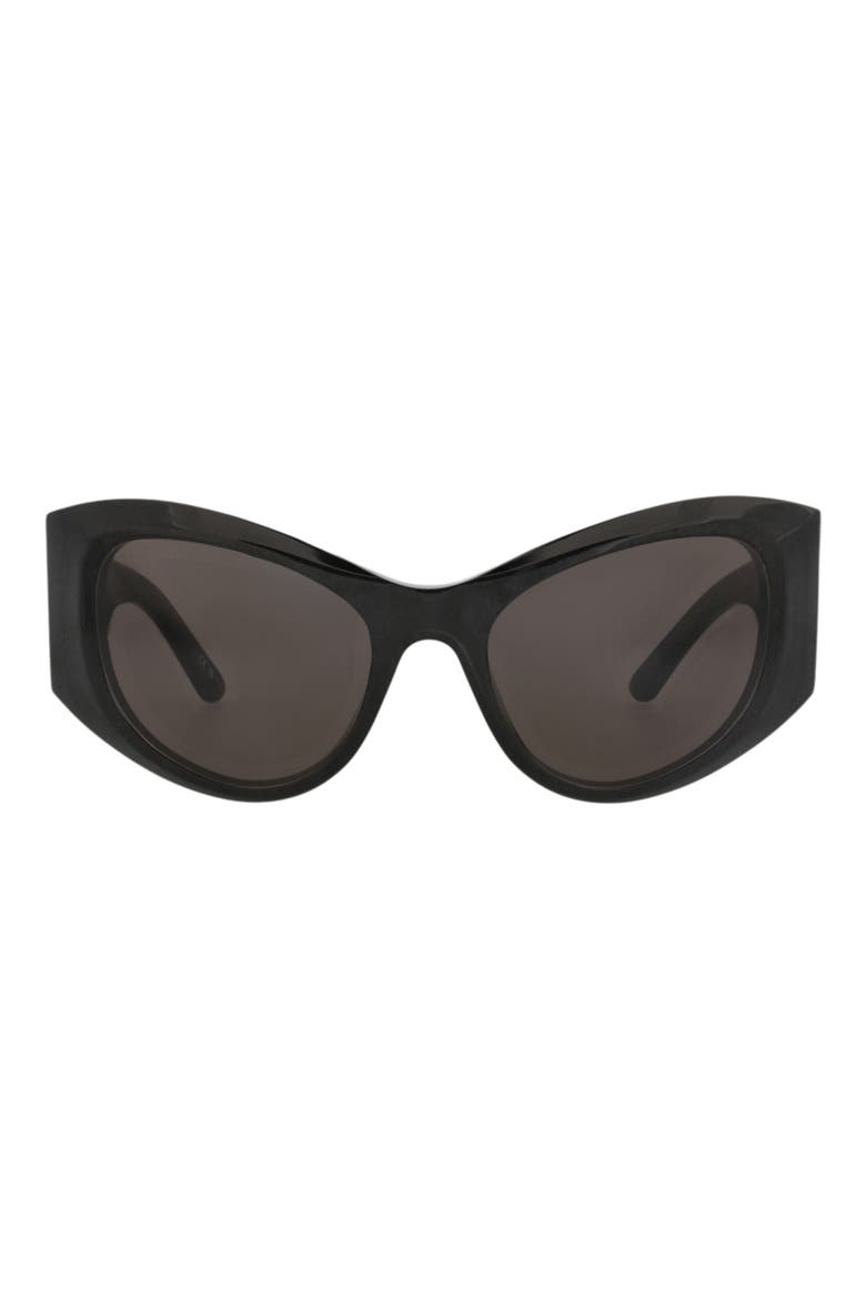 57mm Cat Eye Sunglasses, Main, color, BLACK BLACK GREY