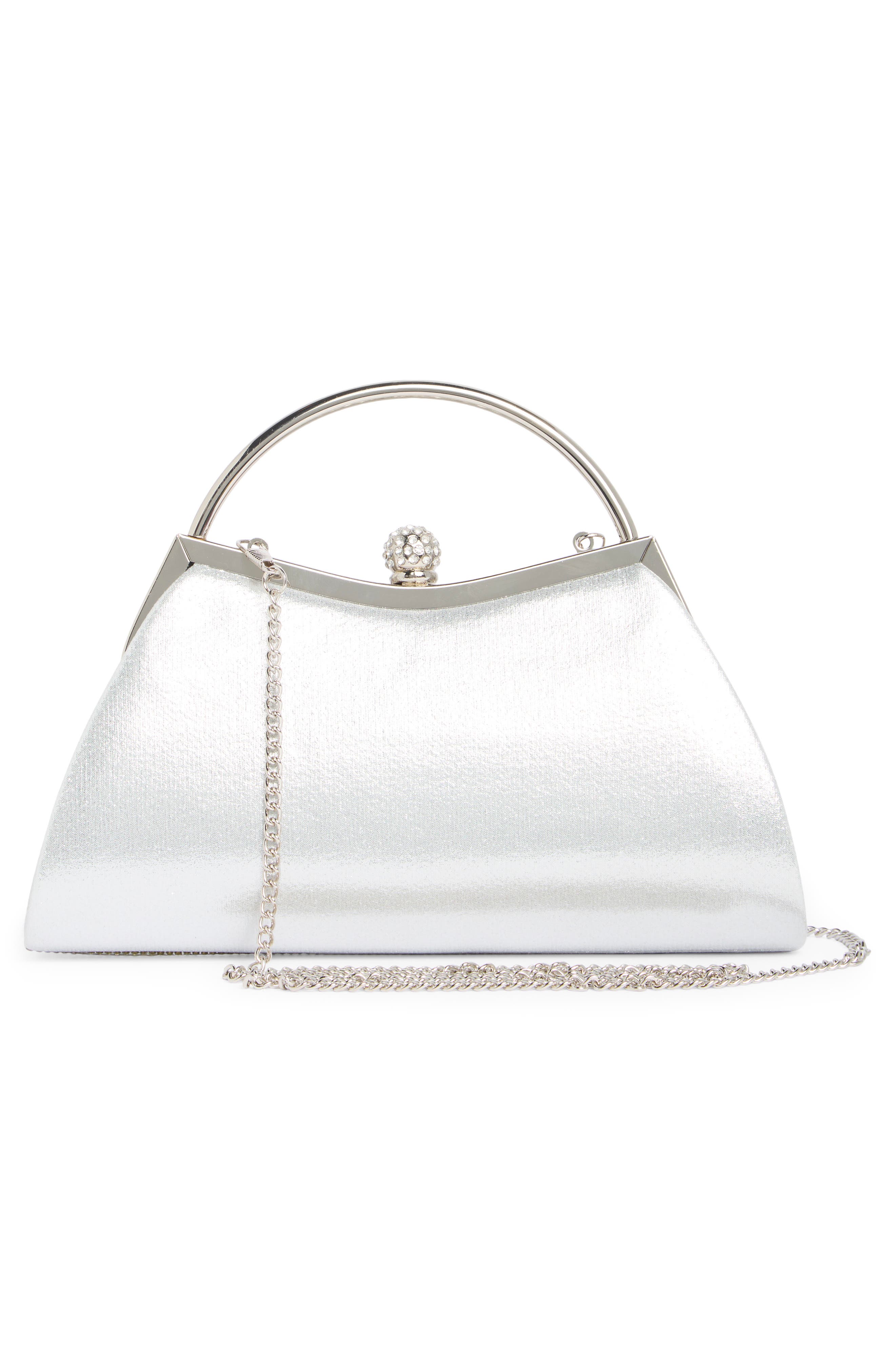 ALESSIA BIANCHI Rhinestone Top Handle Bag, Alternate, color, Platinum